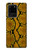 W3365 Yellow Python Skin Graphic Print Hard Case and Leather Flip Case For Samsung Galaxy S20 Ultra