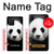 W1072 Panda Bear Hard Case and Leather Flip Case For Samsung Galaxy S10 Lite