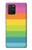 W2363 Rainbow Pattern Hard Case and Leather Flip Case For Samsung Galaxy S10 Lite