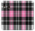 W3091 Pink Plaid Pattern Hard Case and Leather Flip Case For Samsung Galaxy A20, Galaxy A30