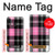 W3091 Pink Plaid Pattern Hard Case and Leather Flip Case For Samsung Galaxy A20, Galaxy A30