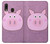 W3269 Pig Cartoon Hard Case and Leather Flip Case For Samsung Galaxy A20, Galaxy A30