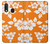 W2245 Hawaiian Hibiscus Orange Pattern Hard Case and Leather Flip Case For Samsung Galaxy A20e