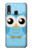 W3029 Cute Blue Owl Hard Case and Leather Flip Case For Samsung Galaxy A20e