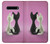 W1832 Love Cat Hard Case and Leather Flip Case For LG V60 ThinQ 5G