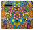 W3281 Colorful Hippie Flowers Pattern Hard Case and Leather Flip Case For LG V60 ThinQ 5G