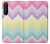 W3514 Rainbow Zigzag Hard Case and Leather Flip Case For Sony Xperia 1 II