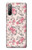 W3095 Vintage Rose Pattern Hard Case and Leather Flip Case For Sony Xperia 10 II