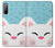 W3542 Cute Cat Cartoon Hard Case and Leather Flip Case For Sony Xperia 10 II
