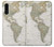 W0604 World Map Hard Case and Leather Flip Case For Samsung Galaxy A90 5G