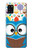 W2521 Cute Nerd Owl Cartoon Hard Case and Leather Flip Case For Samsung Galaxy A31