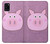 W3269 Pig Cartoon Hard Case and Leather Flip Case For Samsung Galaxy A31