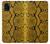 W3365 Yellow Python Skin Graphic Print Hard Case and Leather Flip Case For Samsung Galaxy A31