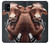 W1271 Crazy Cow Hard Case and Leather Flip Case For Samsung Galaxy A41