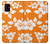 W2245 Hawaiian Hibiscus Orange Pattern Hard Case and Leather Flip Case For Samsung Galaxy A41