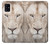 W2399 White Lion Face Hard Case and Leather Flip Case For Samsung Galaxy A41