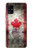 W2490 Canada Maple Leaf Flag Texture Hard Case and Leather Flip Case For Samsung Galaxy A41