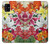 W3205 Retro Art Flowers Hard Case and Leather Flip Case For Samsung Galaxy A41