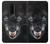 W2823 Black Wolf Blue Eyes Face Hard Case and Leather Flip Case For OnePlus 8