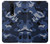 W2959 Navy Blue Camo Camouflage Hard Case and Leather Flip Case For OnePlus 8