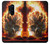 W0863 Hell Fire Skull Hard Case and Leather Flip Case For OnePlus 8 Pro