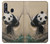 W2210 Panda Fluffy Art Painting Hard Case and Leather Flip Case For Samsung Galaxy A60