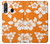 W2245 Hawaiian Hibiscus Orange Pattern Hard Case and Leather Flip Case For Samsung Galaxy A60