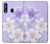 W2361 Purple White Flowers Hard Case and Leather Flip Case For Samsung Galaxy A60