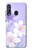 W2361 Purple White Flowers Hard Case and Leather Flip Case For Samsung Galaxy A60