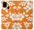 W2245 Hawaiian Hibiscus Orange Pattern Hard Case and Leather Flip Case For Samsung Galaxy M31