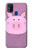 W3269 Pig Cartoon Hard Case and Leather Flip Case For Samsung Galaxy M31