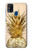 W3490 Gold Pineapple Hard Case and Leather Flip Case For Samsung Galaxy M31