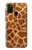 W0422 Giraffe Skin Hard Case and Leather Flip Case For Samsung Galaxy M21