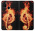 W0493 Music Note Burn Hard Case and Leather Flip Case For Samsung Galaxy M21