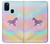 W3203 Rainbow Unicorn Hard Case and Leather Flip Case For Samsung Galaxy M21