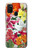 W3205 Retro Art Flowers Hard Case and Leather Flip Case For Samsung Galaxy M21