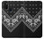 W3363 Bandana Black Pattern Hard Case and Leather Flip Case For Samsung Galaxy M21