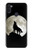 W1981 Wolf Howling at The Moon Hard Case and Leather Flip Case For Samsung Galaxy M11