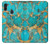 W2906 Aqua Turquoise Stone Hard Case and Leather Flip Case For Samsung Galaxy M11