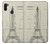 W3474 Eiffel Architectural Drawing Hard Case and Leather Flip Case For Samsung Galaxy M11