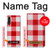 W3535 Red Gingham Hard Case and Leather Flip Case For LG Velvet