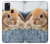 W0242 Cute Rabbit Hard Case and Leather Flip Case For Samsung Galaxy A21s