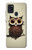 W0360 Coffee Owl Hard Case and Leather Flip Case For Samsung Galaxy A21s