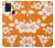 W2245 Hawaiian Hibiscus Orange Pattern Hard Case and Leather Flip Case For Samsung Galaxy A21s