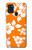 W2245 Hawaiian Hibiscus Orange Pattern Hard Case and Leather Flip Case For Samsung Galaxy A21s