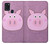 W3269 Pig Cartoon Hard Case and Leather Flip Case For Samsung Galaxy A21s