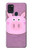 W3269 Pig Cartoon Hard Case and Leather Flip Case For Samsung Galaxy A21s