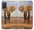 W0310 African Elephant Hard Case and Leather Flip Case For Samsung Galaxy A71 5G [for A71 5G only. NOT for A71]