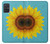 W3039 Vintage Sunflower Blue Hard Case and Leather Flip Case For Samsung Galaxy A71 5G [for A71 5G only. NOT for A71]