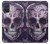 W3582 Purple Sugar Skull Hard Case and Leather Flip Case For Samsung Galaxy A71 5G [for A71 5G only. NOT for A71]